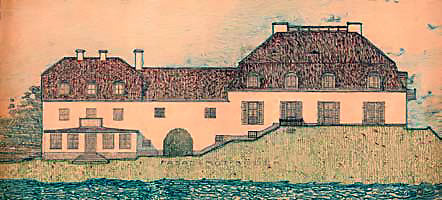 Nedre Manilla från sjön. Arkitekt Ragnar Östberg 1909.